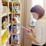 a woman in a groceries store