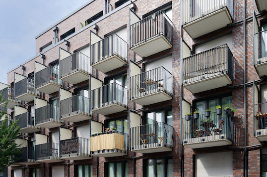 frontside of a block of flats building